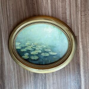 Gold Framed Water Lily Artwork